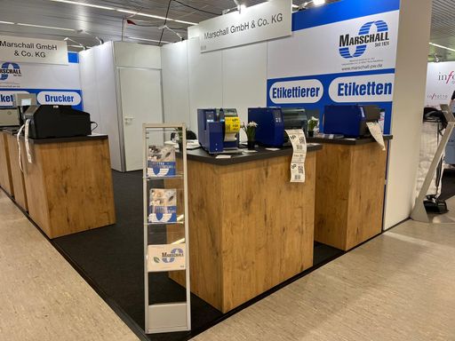 Messestand der Firma Marschall auf der EM Pack in Hamburg