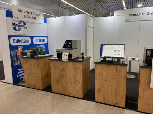 Messestand der Firma Marschall auf der EM Pack in Hamburg