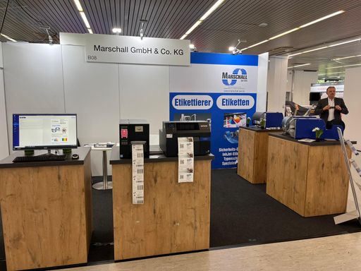 Messestand der Firma Marschall auf der EM Pack in Hamburg